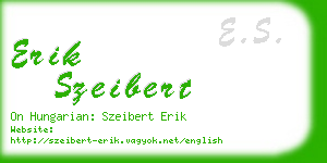 erik szeibert business card